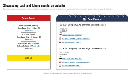 Showcasing Past And Future Events On Website Comprehensive Strategic Plan Infographics Pdf