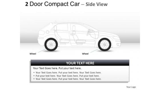 Side 2 Door Gray Car Side PowerPoint Slides And Ppt Diagram Templates