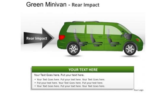 Side Green Minivan Side View PowerPoint Slides And Ppt Diagrams Templates