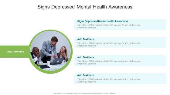 Signs Depressed Mental Health Awareness In Powerpoint And Google Slides Cpb