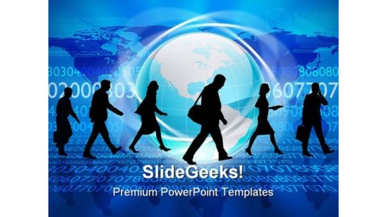 Silhouettes Of People Global PowerPoint Themes And PowerPoint Slides 0211