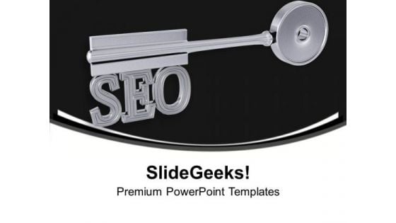 Silver Key With Seo On Black Background PowerPoint Templates Ppt Backgrounds For Slides 0213 Silver Key With Seo On Black Background PowerPoint Templates Ppt Backgrounds For Slides 0213