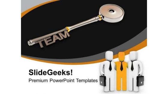 Silver Team Key Business Teamwork PowerPoint Templates Ppt Backgrounds For Slides 0313