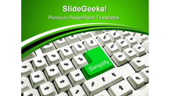 Simplify Concept Computer PowerPoint Themes And PowerPoint Slides 0711