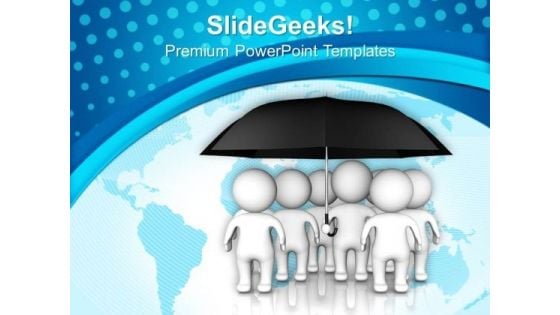 Single Cover Protect People Globaly Insurance PowerPoint Templates Ppt Backgrounds For Slides 0413