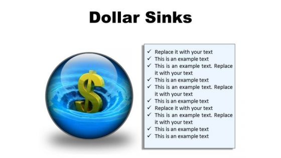 Sinks Dollar Finance PowerPoint Presentation Slides C