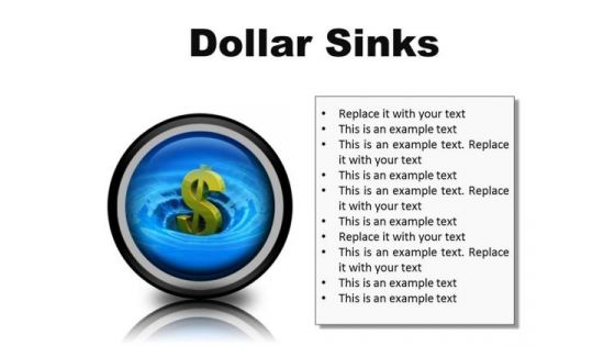 Sinks Dollar Finance PowerPoint Presentation Slides Cc