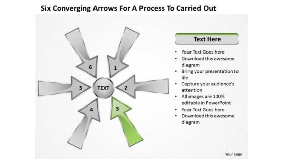 Six Coverging Arrows For Process To Carried Out Circular Chart PowerPoint Slide Six Coverging Arrows For Process To Carried Out Circular Chart PowerPoint Slide
