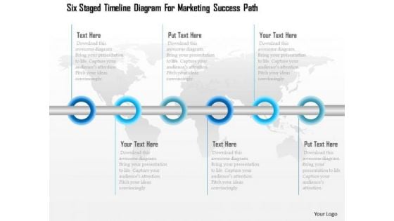 Six Staged Timeline Diagram For Marketing Success Path Presentation Template Six Staged Timeline Diagram For Marketing Success Path Presentation Template