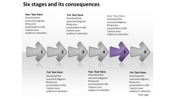 Six Stages And Its Consequences Business Plans For Small PowerPoint Templates