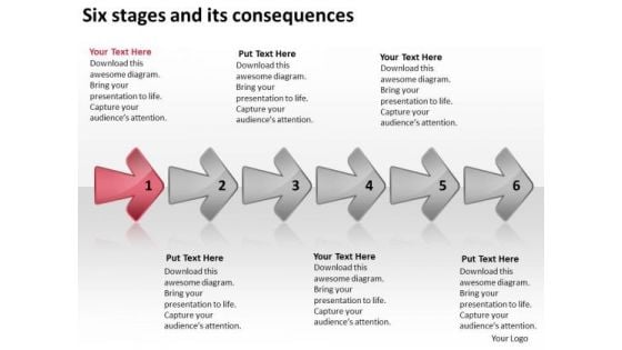 Six Stages And Its Consequences Free Business Plan Format PowerPoint Templates