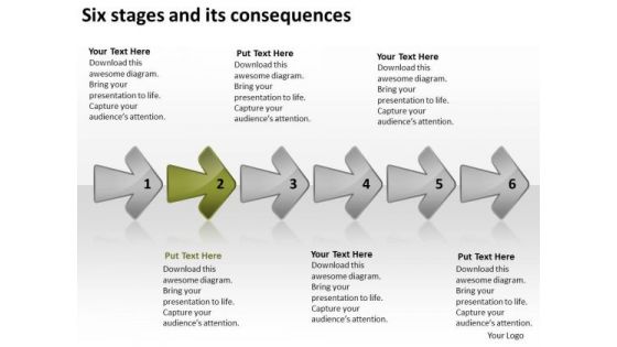 Six Stages And Its Consequences New Business Plan PowerPoint Templates