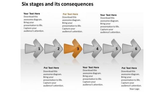 Six Stages And Its Consequences Standard Business Plan PowerPoint Templates