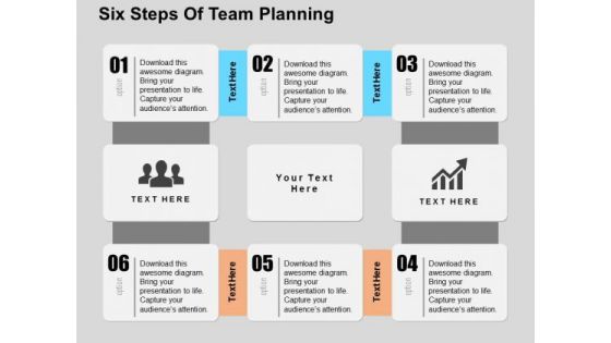 Six Steps Of Team Planning PowerPoint Templates