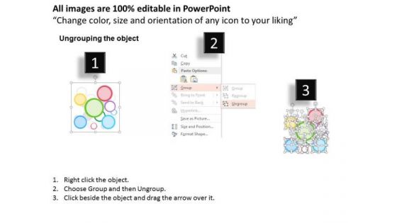 Six Text Circles With Icons PowerPoint Templates