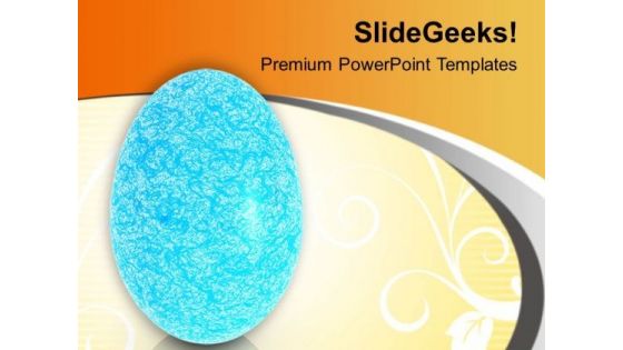 Sky Blue Textured Bunny Egg PowerPoint Templates Ppt Backgrounds For Slides 0813