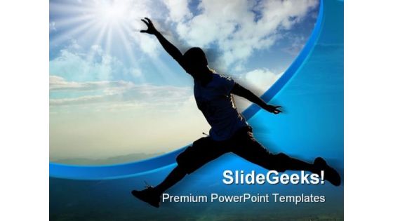 Sky Jump Nature PowerPoint Template 0810