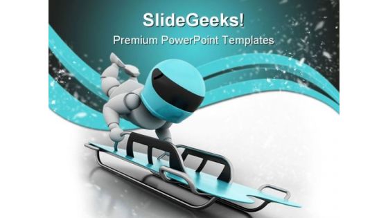 Sleigh Snow Sports PowerPoint Themes And PowerPoint Slides 0611