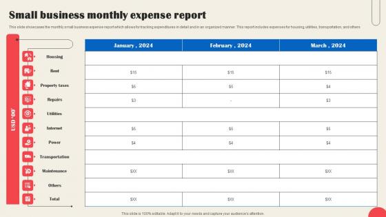 Small Business Monthly Expense Report Rules Pdf