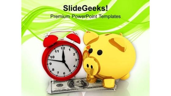 Small Savings Increases With Time PowerPoint Templates Ppt Backgrounds For Slides 0613
