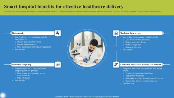 Smart Hospital Benefits For Effective Deploying IoT Solutions For Enhanced Healthcare Template Pdf