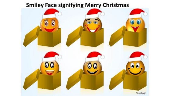 Smiley Face Signifying Merry Christmas It Business Requirements PowerPoint Templates