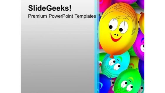 Smiley Faces For Party Theme PowerPoint Templates Ppt Backgrounds For Slides 0513 Smiley Faces For Party Theme PowerPoint Templates Ppt Backgrounds For Slides 0513