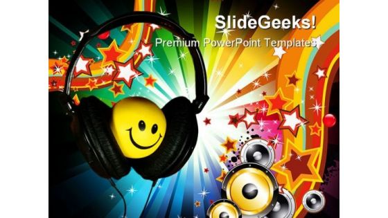 Smiley Music Abstract PowerPoint Templates And PowerPoint Backgrounds 0211