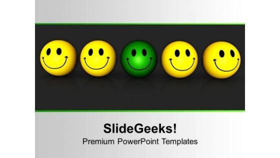 Smiley Team With Leader Leadership PowerPoint Templates And PowerPoint Themes 1112 Smiley Team With Leader Leadership PowerPoint Templates And PowerPoint Themes 1112