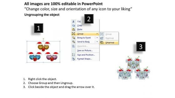 Smileys Having Santa Gifts On Merry Christmas Eve PowerPoint Slides