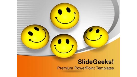 Smileys With Happy Face Joy Peace PowerPoint Templates Ppt Backgrounds For Slides 0313