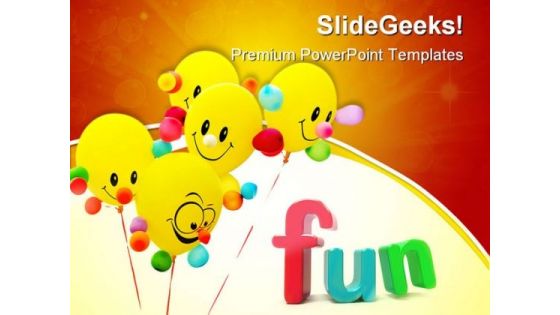 Smiling Colorful Balloon Entertainment PowerPoint Themes And PowerPoint Slides 0411