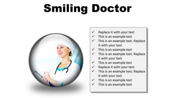 Smiling Doctor Medical PowerPoint Presentation Slides C