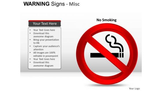 Smoking Warning Signs PowerPoint Slides And Ppt Diagram Templates