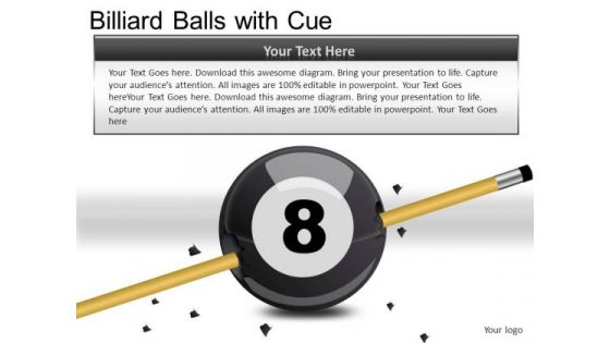 Snooker Billiard Balls With Cue PowerPoint Slides And Ppt Diagram Templates