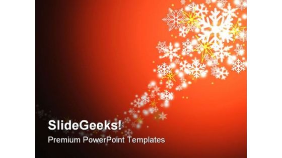 Snow Flakes Beauty PowerPoint Background And Template 1210