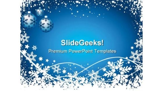 Snowflake Background Christmas PowerPoint Templates And PowerPoint Backgrounds 0711