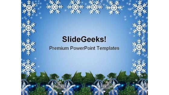 Snowflakes Christmas Festival PowerPoint Templates And PowerPoint Backgrounds 0611