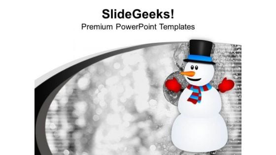 Snowman Background X Max Decoration PowerPoint Templates Ppt Backgrounds For Slides 0113