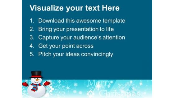 Snowman Holidays PowerPoint Templates Ppt Background For Slides 1112