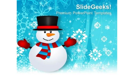 Snowman Holidays PowerPoint Templates Ppt Background For Slides 1112