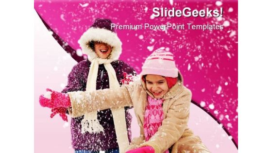 Snowy Winter Holidays PowerPoint Background And Template 1210
