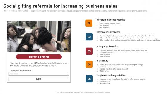 Social Gifting Referrals For Increasing Business Techniques For Generating Brand Awareness Summary Pdf