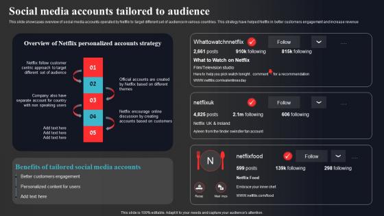 Social Media Accounts Tailored To Audience Enhancing Online Visibility Mockup Pdf