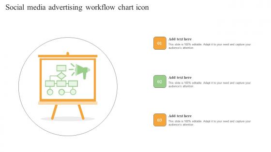 Social Media Advertising Workflow Chart Icon Diagrams Pdf