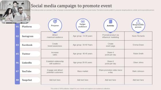Social Media Campaign To Promote Event Virtual Event Promotion To Capture Clipart Pdf
