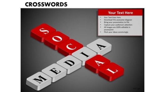 Social Media Crosswords PowerPoint Templates