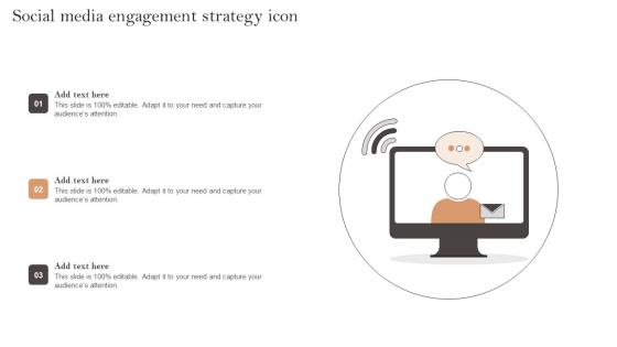 Social Media Engagement Strategy Icon Ppt Styles Summary Pdf