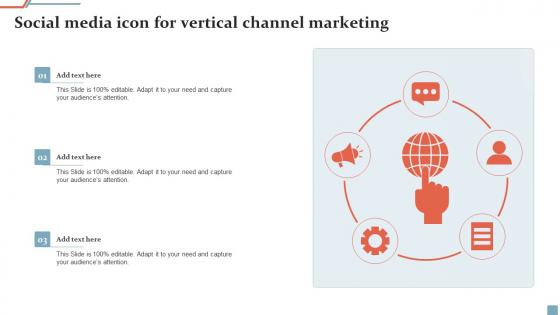 Social Media Icon For Vertical Channel Marketing Ppt Layouts Format Ideas Pdf