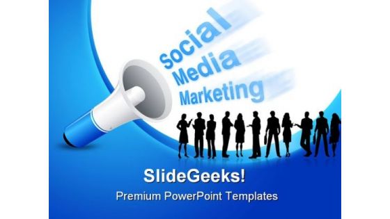 Social Media Marketing Business PowerPoint Background And Template 1210